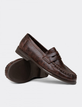 Kadın Kahverengi Loafer Ayakkabı - K0010ZKHVC01