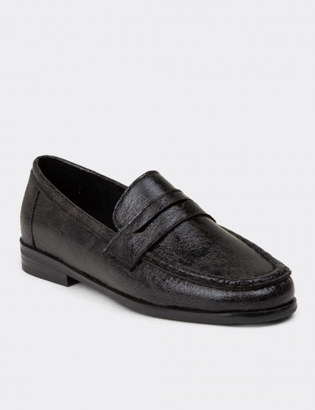 Kadın Siyah Loafer Ayakkabı