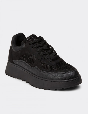 Kadın Siyah Sneaker Ayakkabı