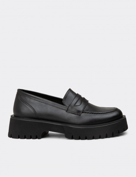 Kadın Siyah Loafer Ayakkabı