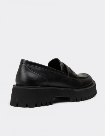 Kadın Siyah Loafer Ayakkabı - KP004ZSYHE01