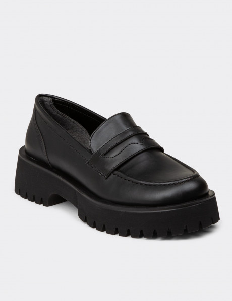 Kadın Siyah Loafer Ayakkabı