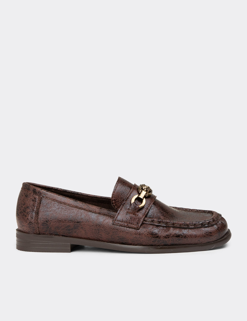 Kadın Kahverengi Loafer Ayakkabı - K0012ZKHVC01