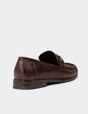Kadın Kahverengi Loafer Ayakkabı - K0012ZKHVC01