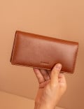 Erkek Hakiki Deri Taba Rengi Telefonlu Cüzdan