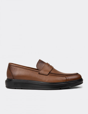 Hakiki Deri Kahverengi Erkek Loafer