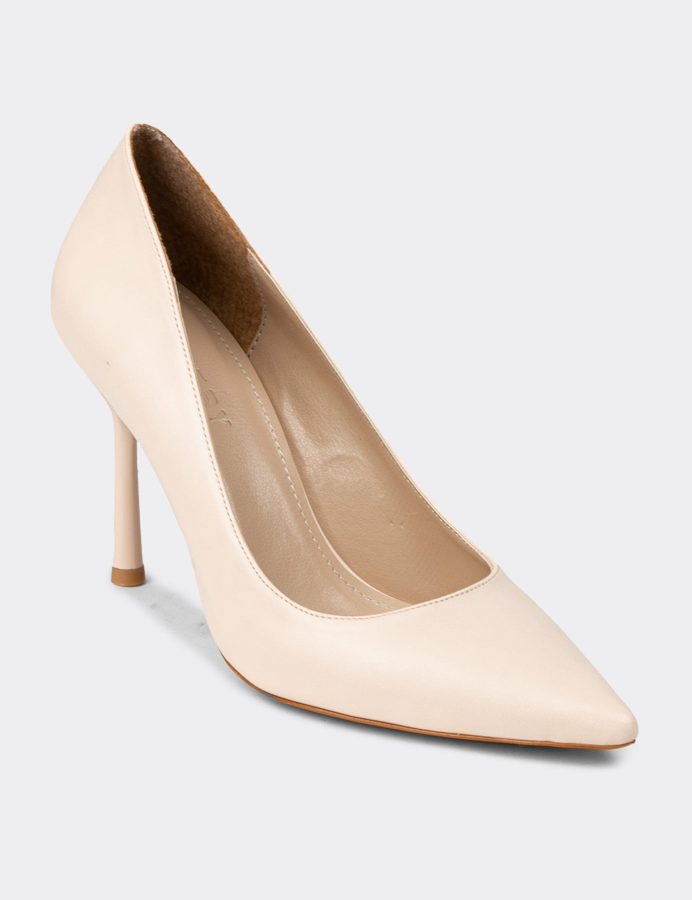 Kadın Bej Stiletto Topuklu Ayakkabı - P4539ZBEJM01