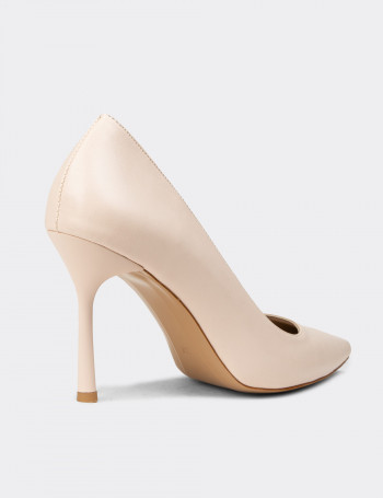 Kadın Bej Stiletto Topuklu Ayakkabı - P4539ZBEJM01