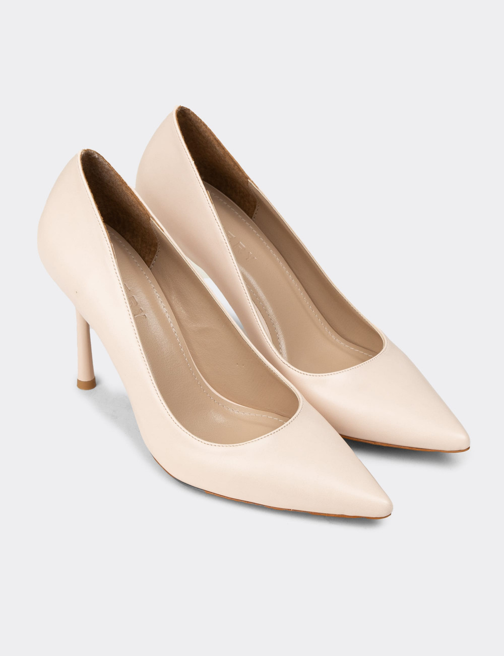 Kadın Bej Stiletto Topuklu Ayakkabı - P4539ZBEJM01