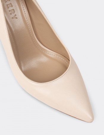 Kadın Bej Stiletto Topuklu Ayakkabı - P4539ZBEJM01