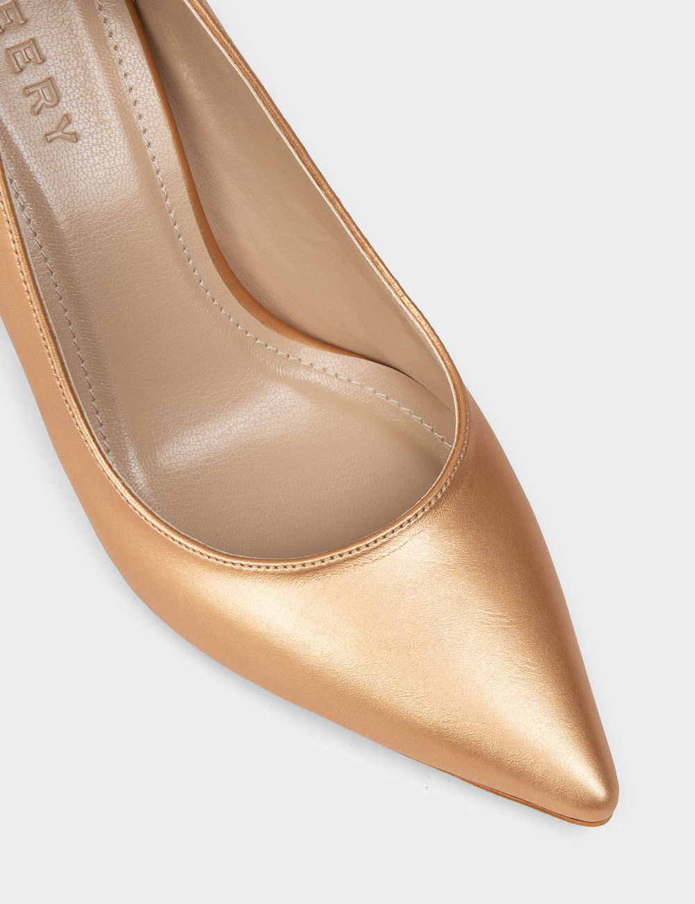 Kadın Bronz Stiletto Topuklu Ayakkabı - P4539ZBKRM01