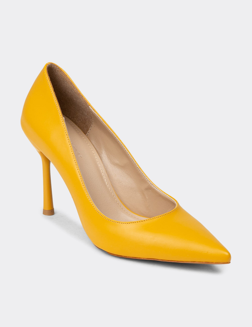 Kadın Hardal Renk Stiletto Ayakkabı - P4539ZHRDM01