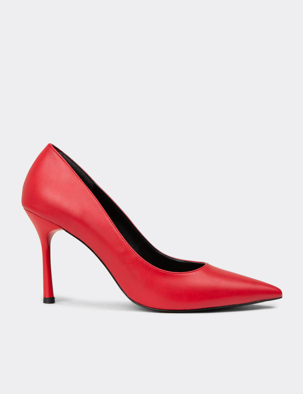 Kadın Kırmızı Stiletto Topuk Ayakkabı - P4539ZKRMM01
