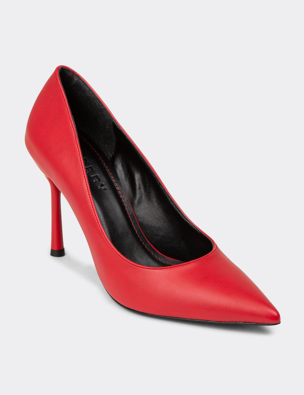 Kadın Kırmızı Stiletto Topuk Ayakkabı - P4539ZKRMM01