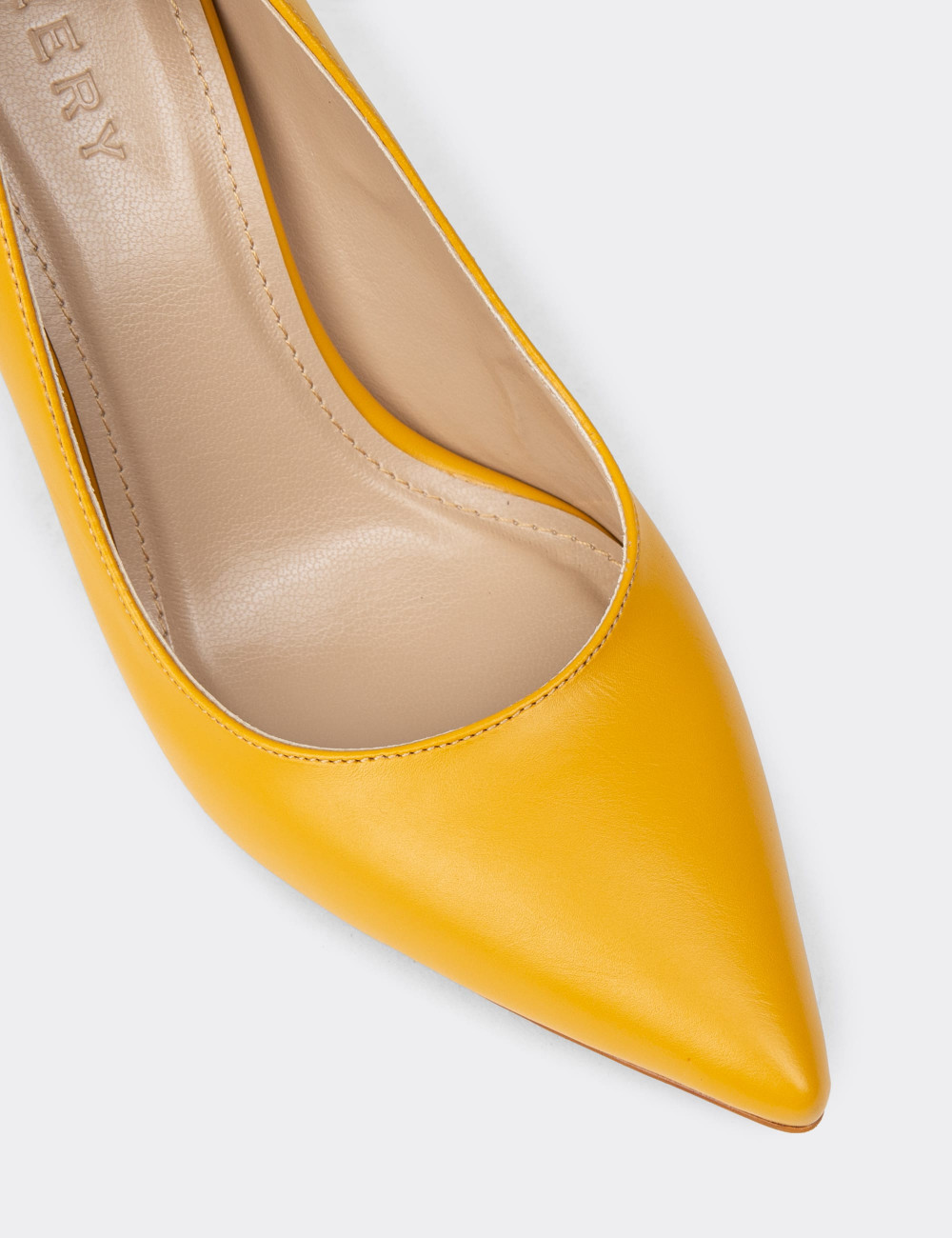 Kadın Hardal Renk Stiletto Ayakkabı - P4539ZHRDM01