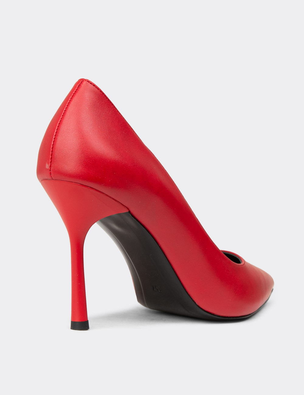 Kadın Kırmızı Stiletto Topuk Ayakkabı - P4539ZKRMM01