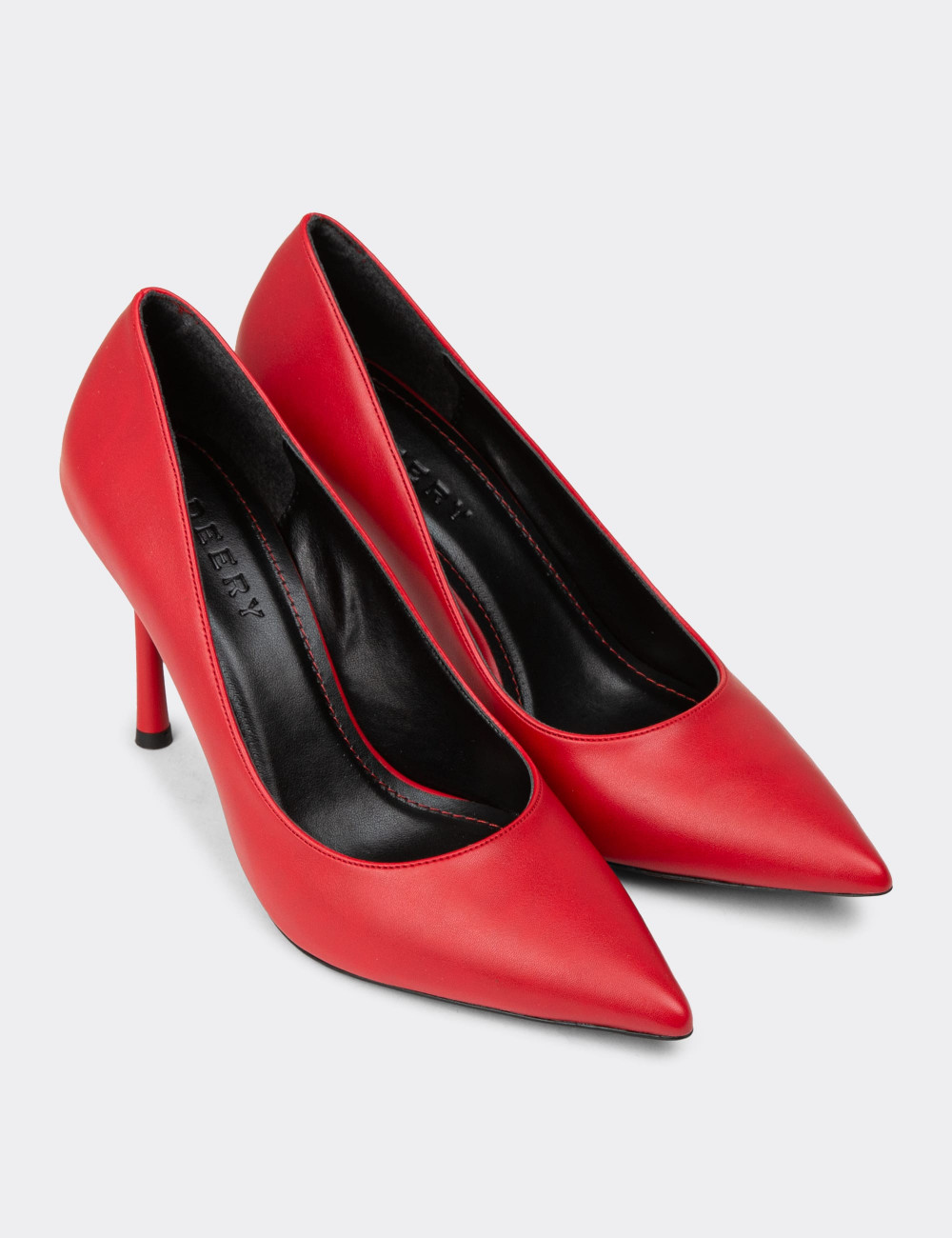 Kadın Kırmızı Stiletto Topuk Ayakkabı - P4539ZKRMM01