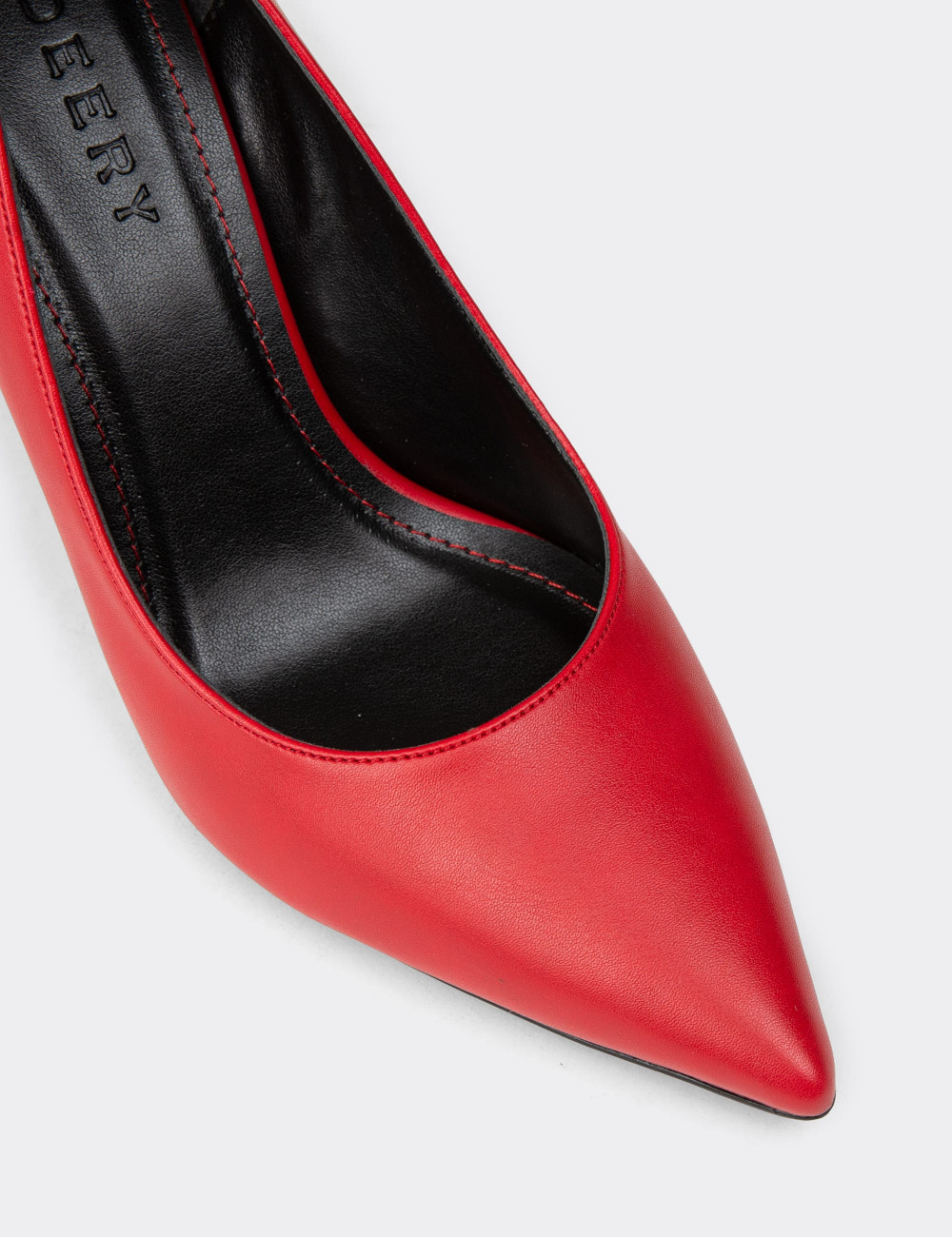 Kadın Kırmızı Stiletto Topuk Ayakkabı - P4539ZKRMM01
