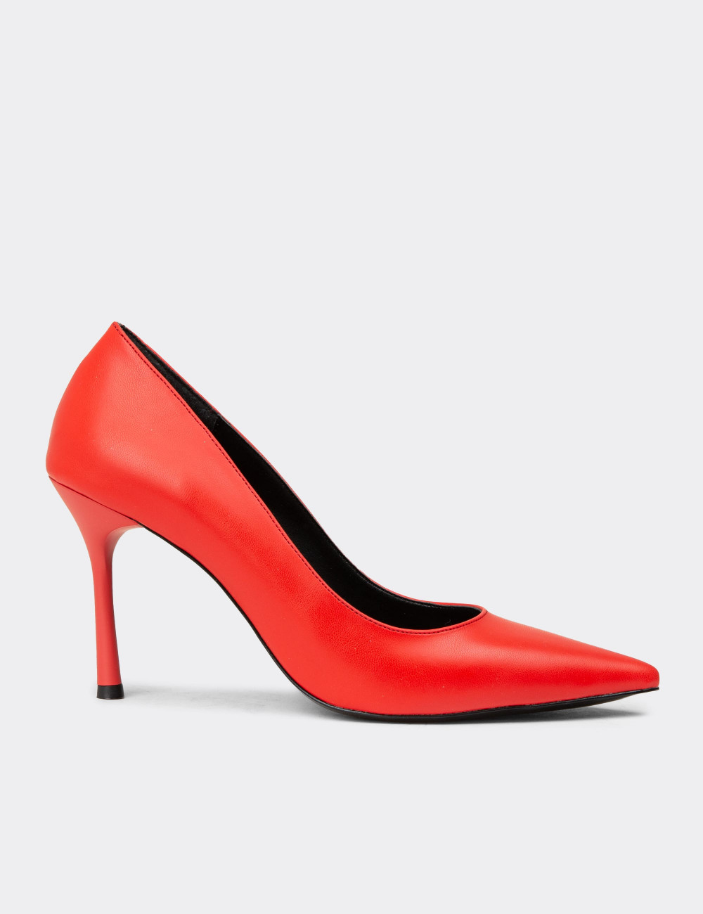 Kadın Nar Çiçeği Renk Stiletto Topuklu Ayakkabı - P4539ZNACM01