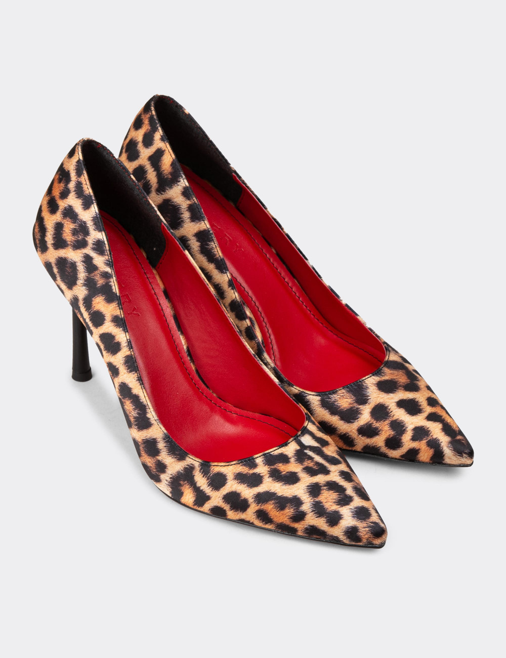 Kadın Leopar Desenli Stiletto Topuklu Ayakkabı - P4539ZLPRM01