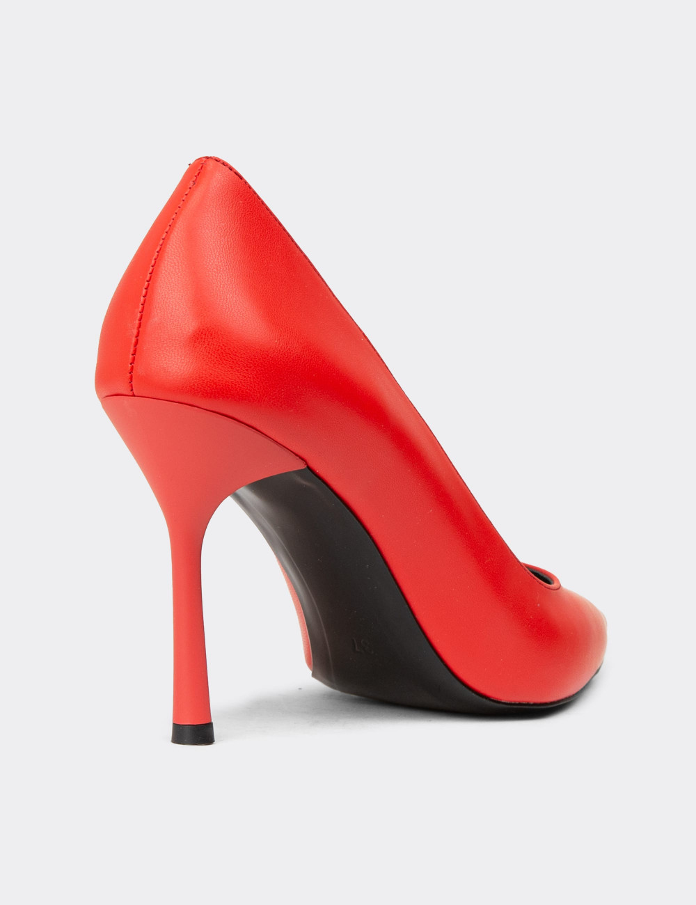 Kadın Nar Çiçeği Renk Stiletto Topuklu Ayakkabı - P4539ZNACM01