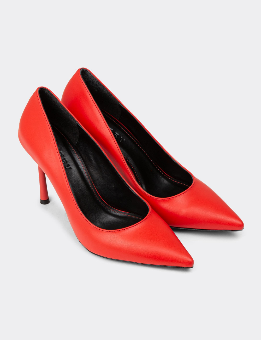 Kadın Nar Çiçeği Renk Stiletto Topuklu Ayakkabı - P4539ZNACM01