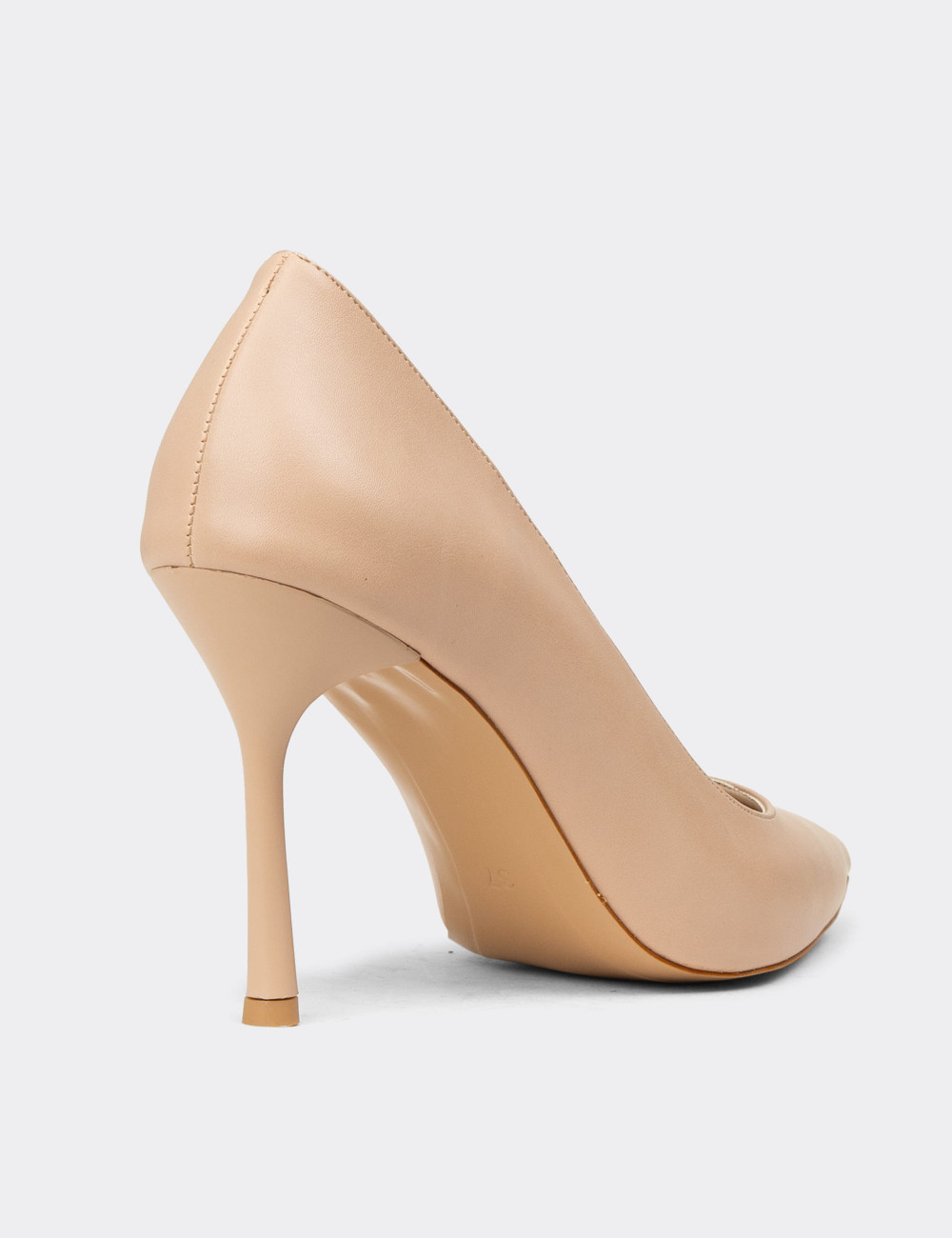 Kadın Nut Renginde Stiletto Topuklu Ayakkabı - P4539ZNUTM01