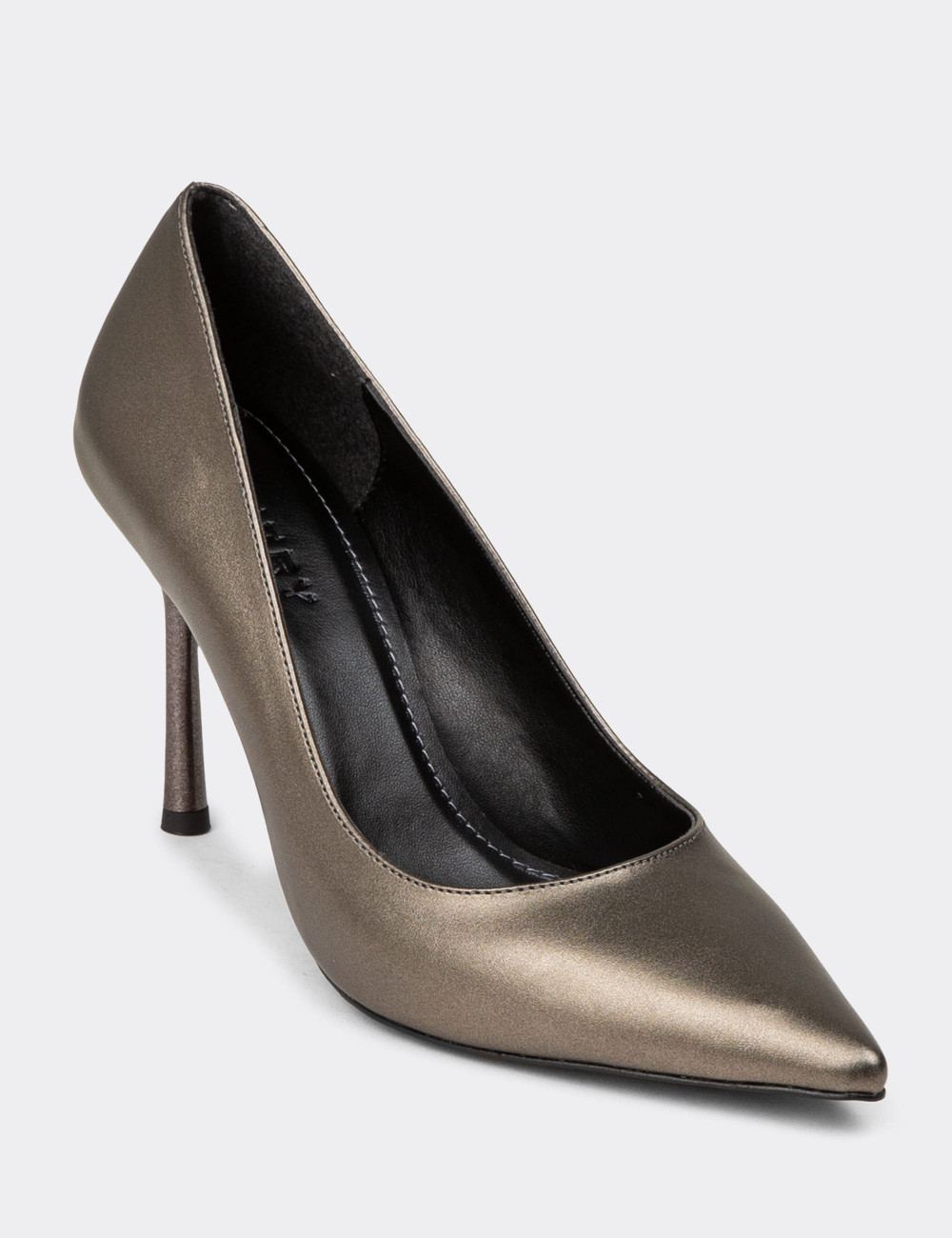 Kadın Platin Renkli Stiletto Topuklu Ayakkabı - P4539ZPLTM01