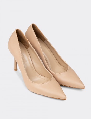 Kadın Nut Renginde Stiletto Topuklu Ayakkabı - P4539ZNUTM01