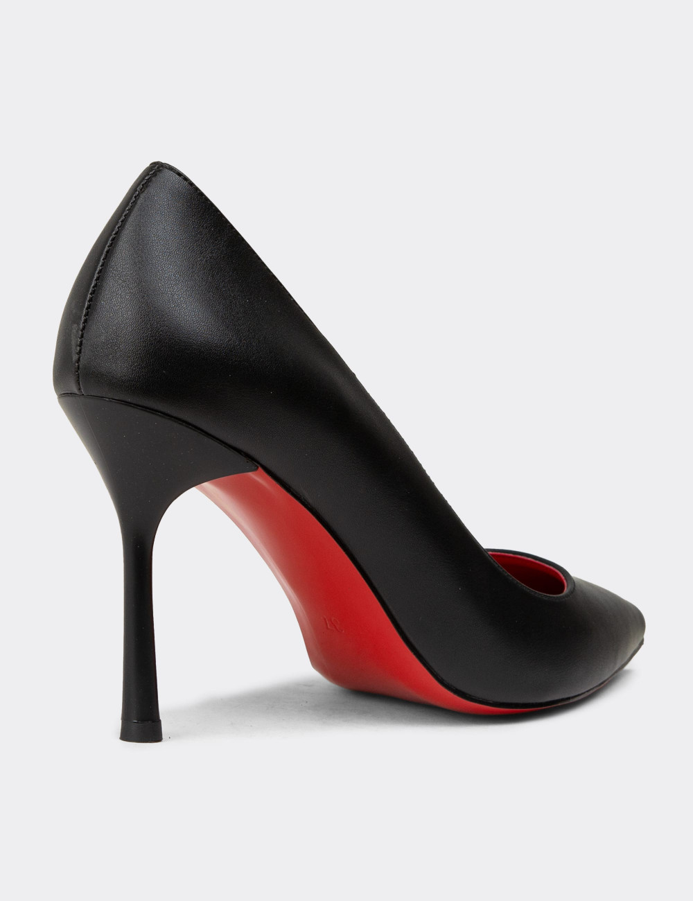 Kadın Siyah Stiletto Topuklu Ayakkabı - P4539ZSYHM05