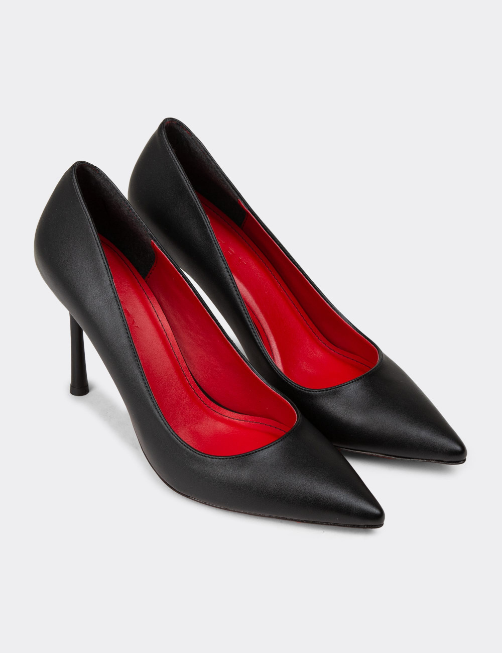 Kadın Siyah Stiletto Topuklu Ayakkabı - P4539ZSYHM05