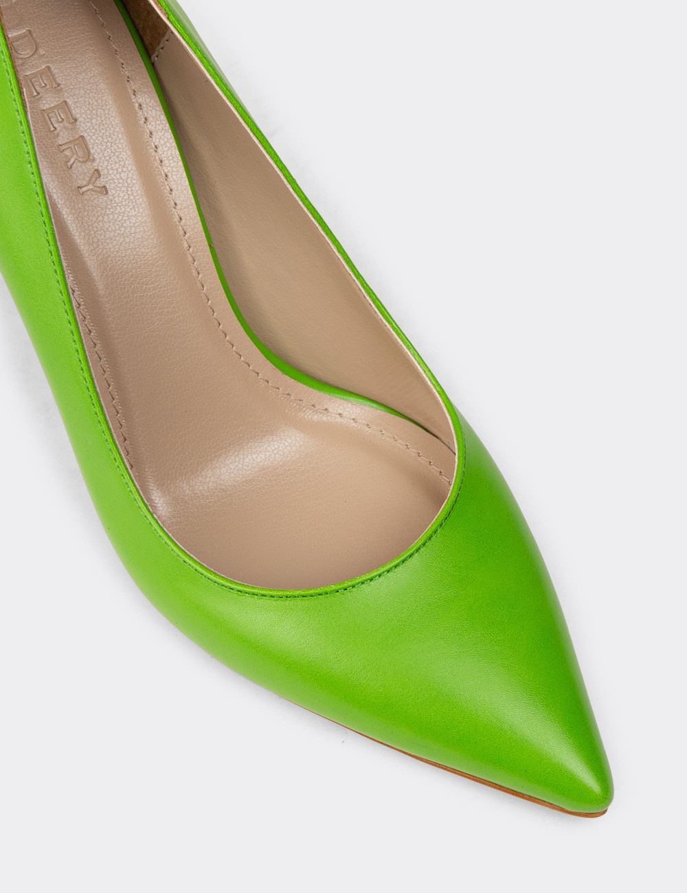 Kadın Yeşil Stiletto Topuklu Ayakkabı - P4539ZYSLM01