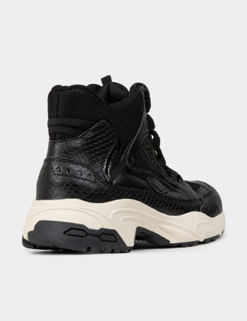 Kadın Siyah Sneaker Bot - 34150ZSYHC01