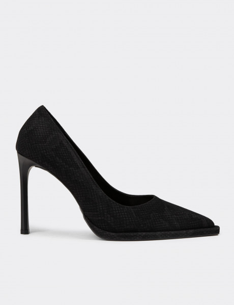 Kadın Siyah Stiletto Topuklu Ayakkabı