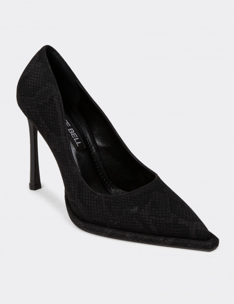 Kadın Siyah Stiletto Topuklu Ayakkabı