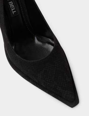 Kadın Siyah Stiletto Topuklu Ayakkabı - K1251ZSYHC01