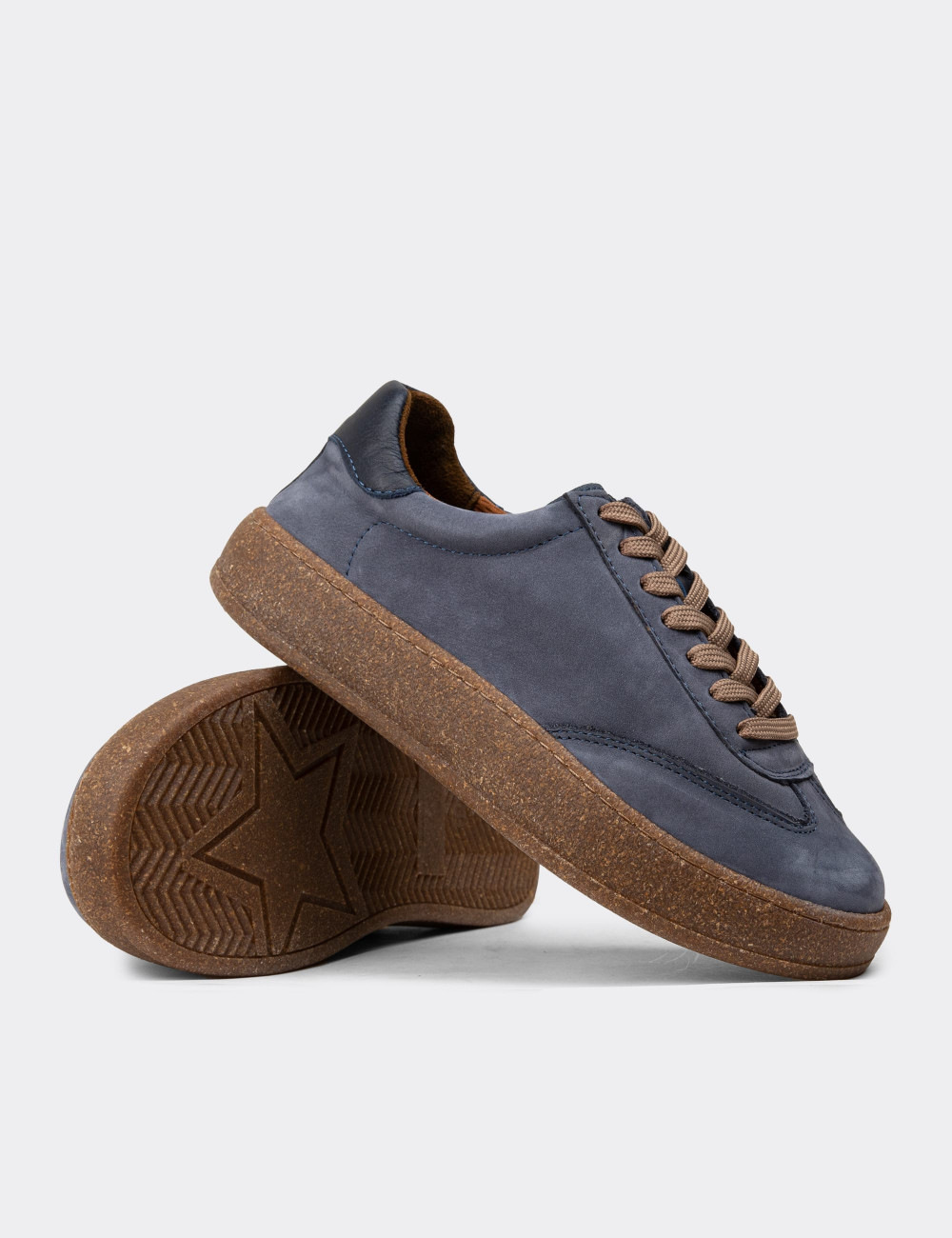 Kadın Nubuk Lacivert Sneaker Ayakkabı - SE620ZLCVC01