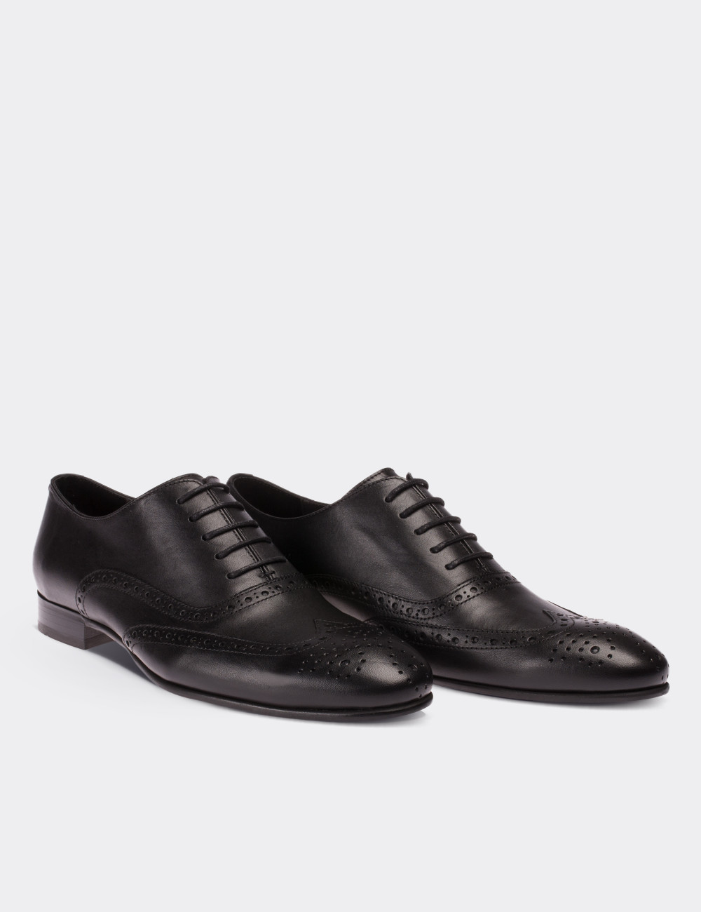 Hakiki Deri Siyah Klasik Erkek Ayakkabı - 01785MSYHM02