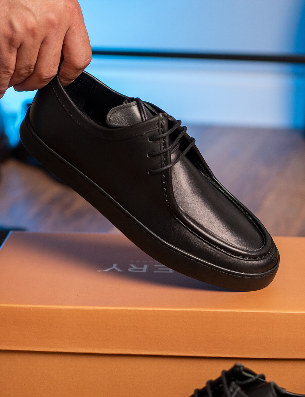 Erkek Hakiki Deri Siyah Günlük Ayakkabı - 01926MSYHC05 Erkek Hakiki Deri Siyah Günlük Ayakkabı - 01926MSYHC05