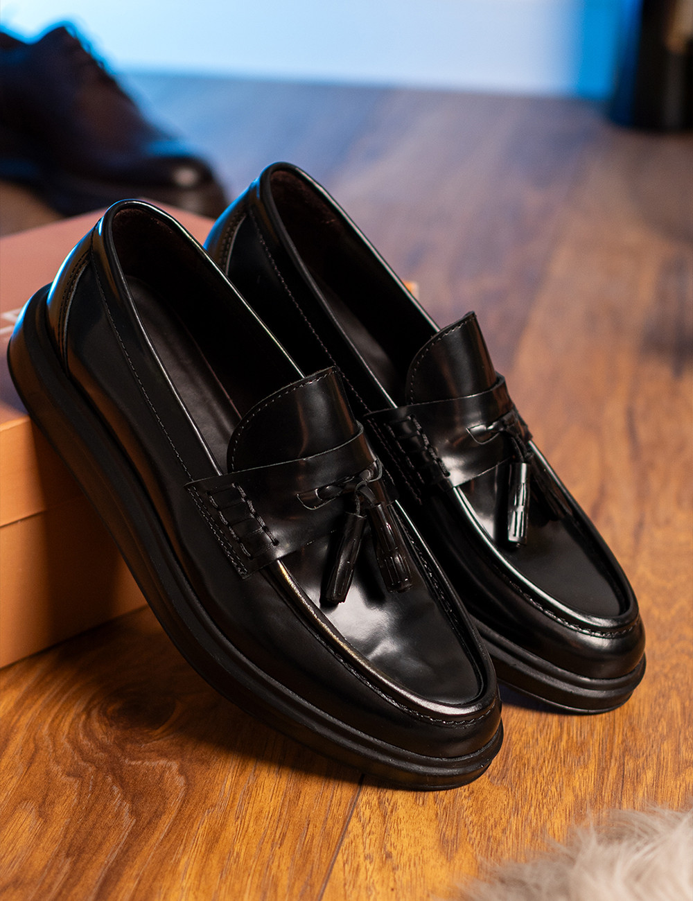 Erkek Hakiki Deri Siyah Rahat Loafer Ayakkabı - 02001MSYHP01 Erkek Hakiki Deri Siyah Rahat Loafer Ayakkabı - 02001MSYHP01