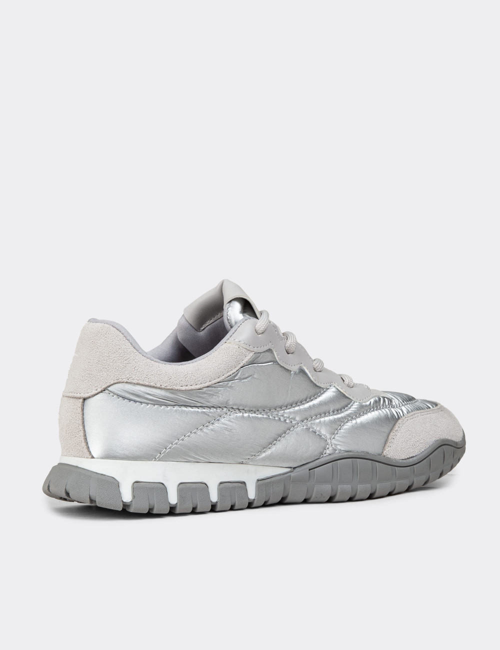 Kadın Gümüş Renk Sneaker Ayakkabı - 55157ZGMSC01