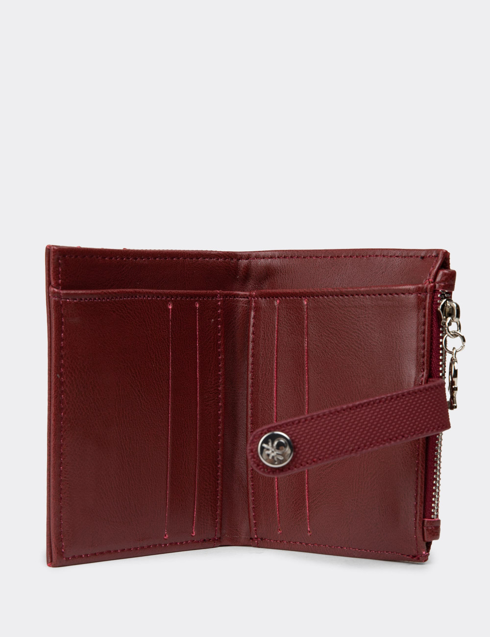 Kadın Bordo Yatay Cüzdan - Benetton - B1657ZBRDZ01