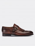 Hakiki Deri Özel Üretim Kahverengi Klasik Erkek Ayakkabı