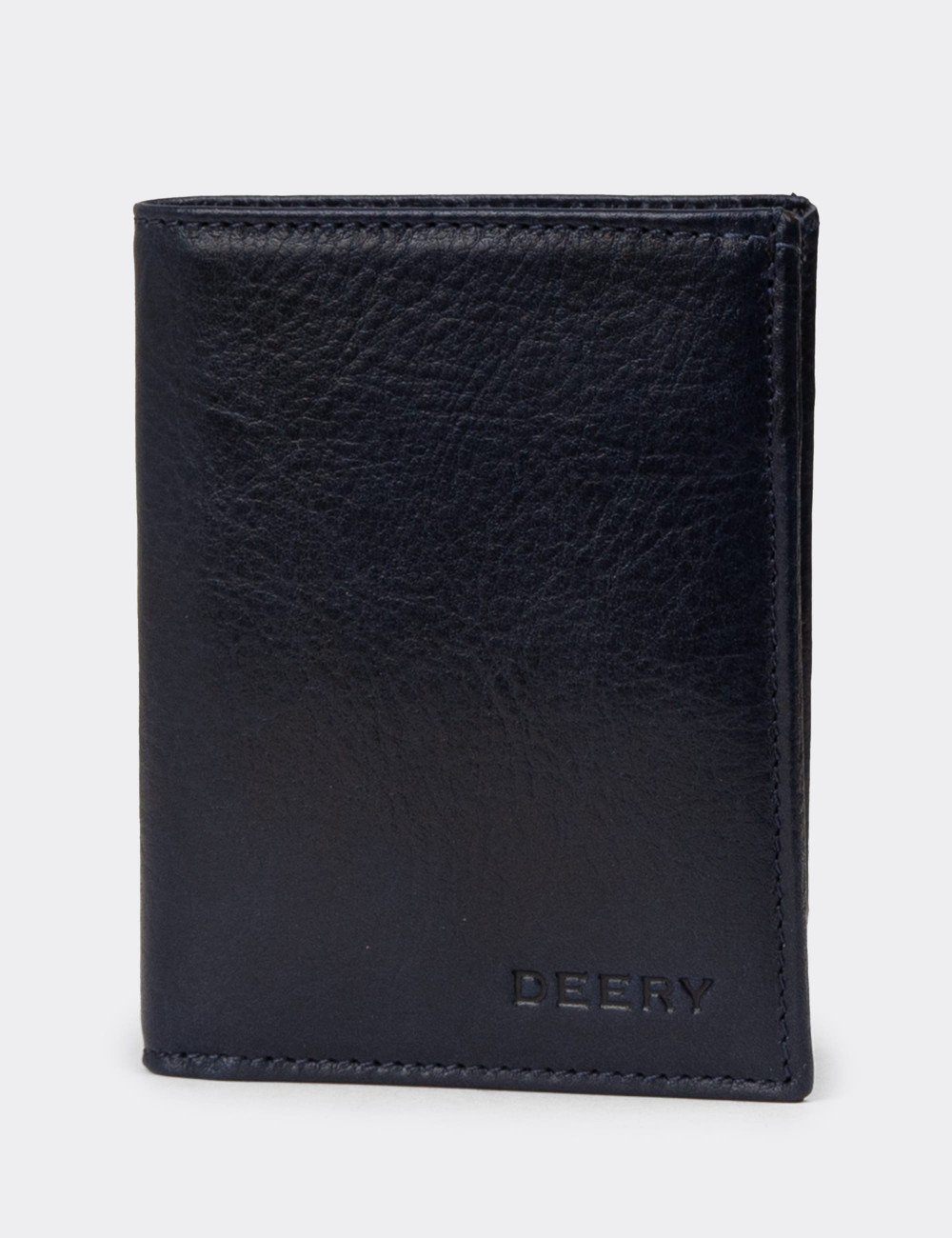 Hakiki Deri Lacivert Dikey Erkek Cüzdanı - 00216MLCVZ01