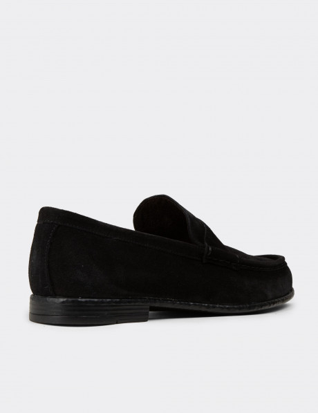 Hakiki Deri Siyah Loafer Erkek Ayakkabı