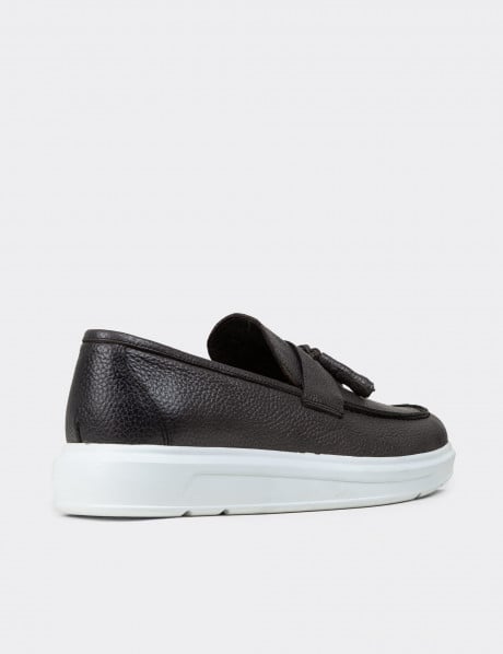 Hakiki Deri Gri Comfort Erkek Loafer