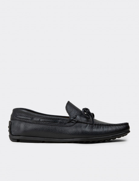 Hakiki Deri Lacivert Loafer Erkek Ayakkabı