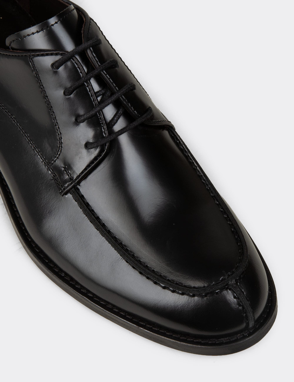 Hakiki Deri Siyah Klasik Erkek Ayakkabı - 01695MSYHM01