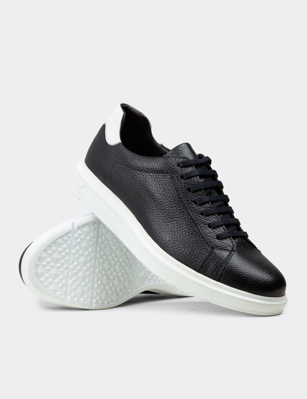 Hakiki Deri Lacivert Comfort Günlük Erkek Ayakkabı - 01673MLCVP02