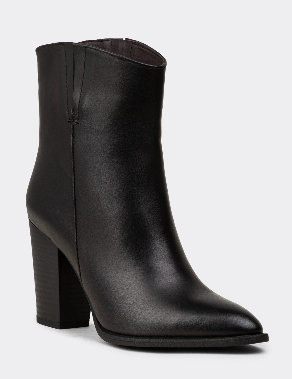 Hakiki Deri Siyah Kadın Bot - E4452ZSYHC01